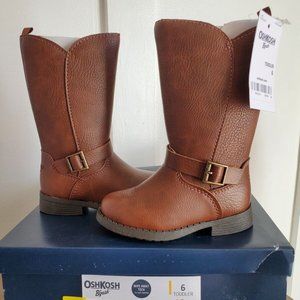 OshKosh B'gosh® Lumi Toddler Girls' Knee High Brown Boots 5T 6T 7T 8T 9T 10T 12T